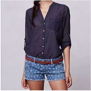 AG Liberty Flowered Jean Shorts